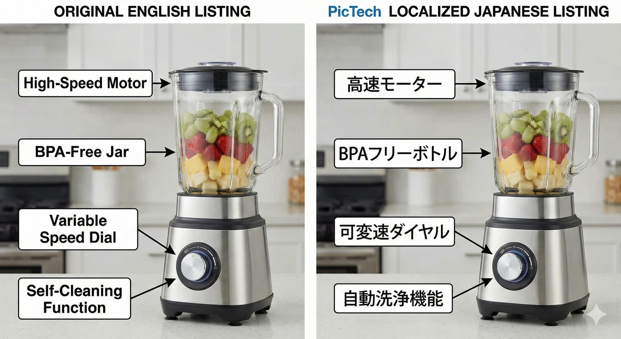 亚马逊图片本地化对比案例